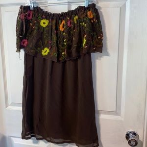 Judith March sleeveless blouse small embroidered‎ top